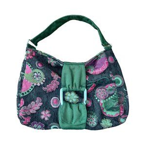 1154 Lill Studio Purse Bag Tote Top Handle Pocketbook Bohemian Boho Olive Bag